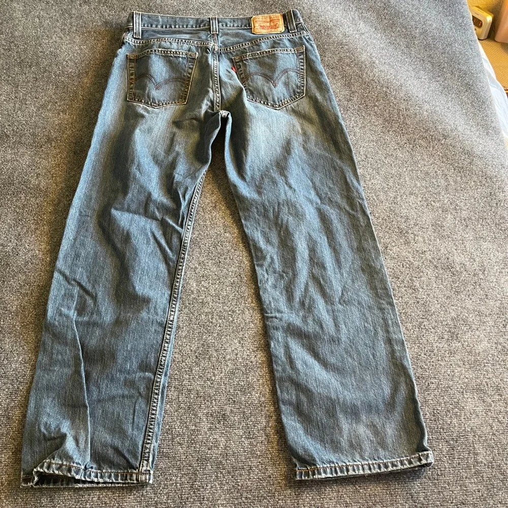 Levis 559 Relaxed‎ Straight Jeans Mens 34x32 Blue Medium Wash 100% Cotton Denim